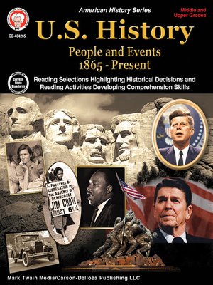 cover image of U.S. History, Grades 6--12 - People and Events 1865-Present